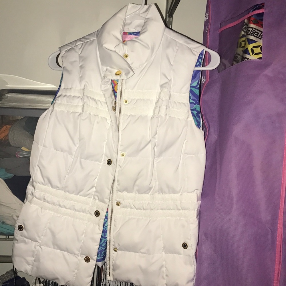 Lilly Pulitzer white down vest